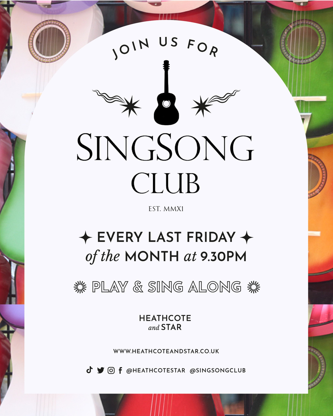 Sing Song Club - Friday 30th October